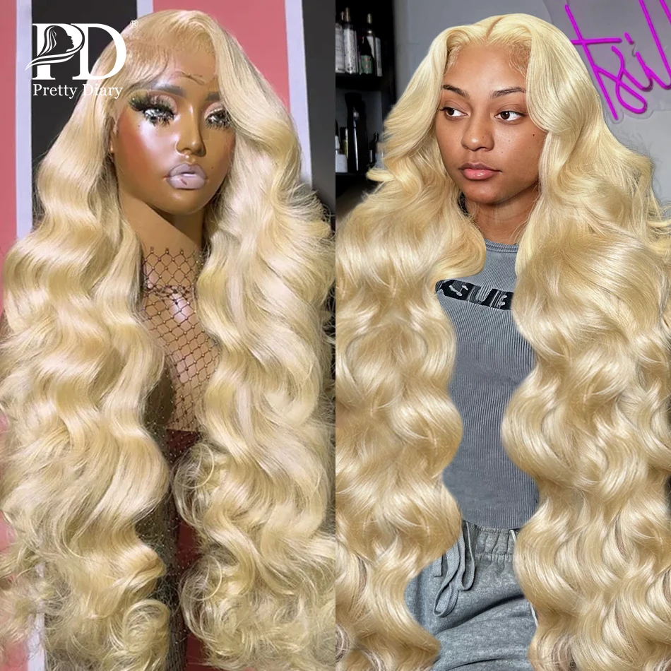 PD 613 Honey Blonde Color Wig 28 30 Inch HD Transparent Body Wave 13x6 Frontal Human Hair Wig For Women 13x4 Lace Front Wig 250%