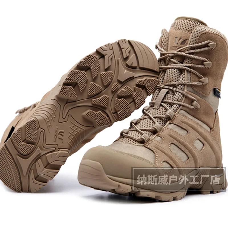 Outdoor Combat Boots Men's Women's HighWork Shoe Boots High Top Indestructible Work Boots Desert Mountaineering  Hiking Shoe