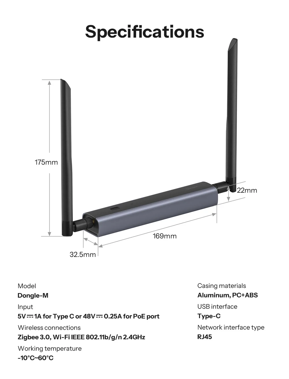 SONOFF Dongle Max Zigbee/Thread PoE Dongle Dongle-M Hochleistungs-Chipsatz Dual-Antenne unterstützt Ethernet, WLAN, USB-Verbindung – Detail 16