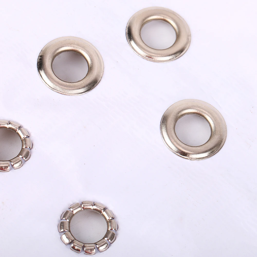 Fast Delivery 5000pcs 10mm Nickel Plated Eyelets Grommets / Buttonholes / Rings / Buttons for KT banners/Tensile Fabric