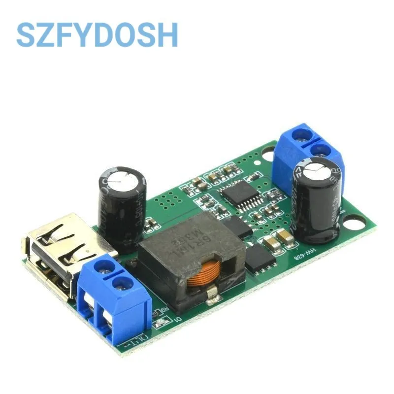 DC-DC 9V 12V 24V 36V To 5V/5A Step-down Module Regulated High Power Vehicle Voltage Stabilized Power Converter Module