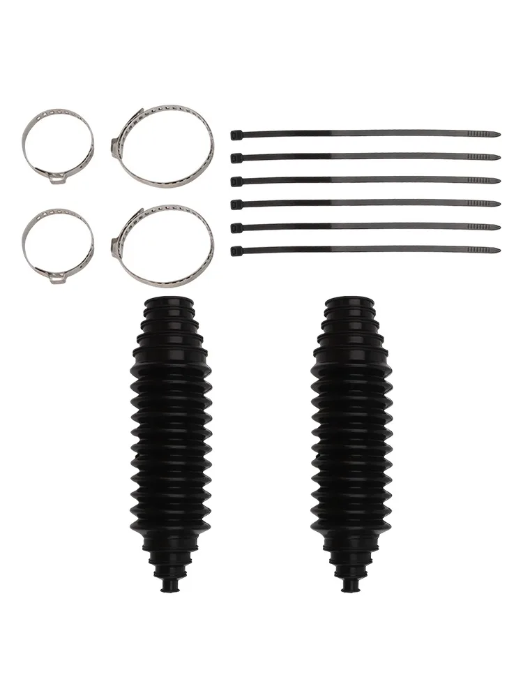 Complete Package of 2 Adjusting Auto Rack Dust Boots Includes Essential Ties & Clamps to Efficient Vehicle Operation