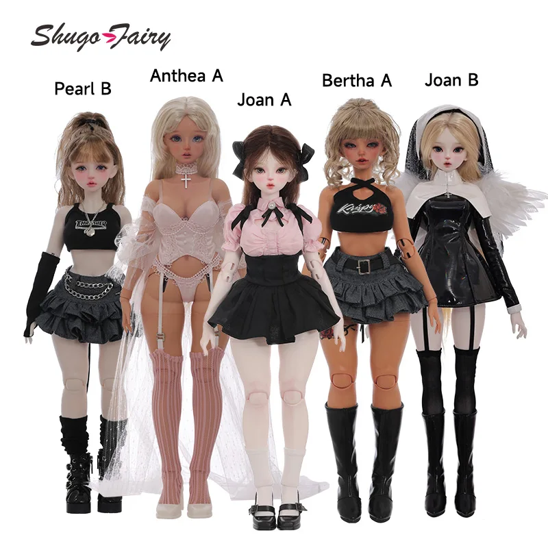 Lalki BJD ShugaFairy Joan Pearl Bertha Anthea 1/4, Duże Piersi, Miękkie Nogi, Wykwintna Limitowana Edycja Kolekcjonerska, Lalka z Ruchomymi Stawami Kulowymi