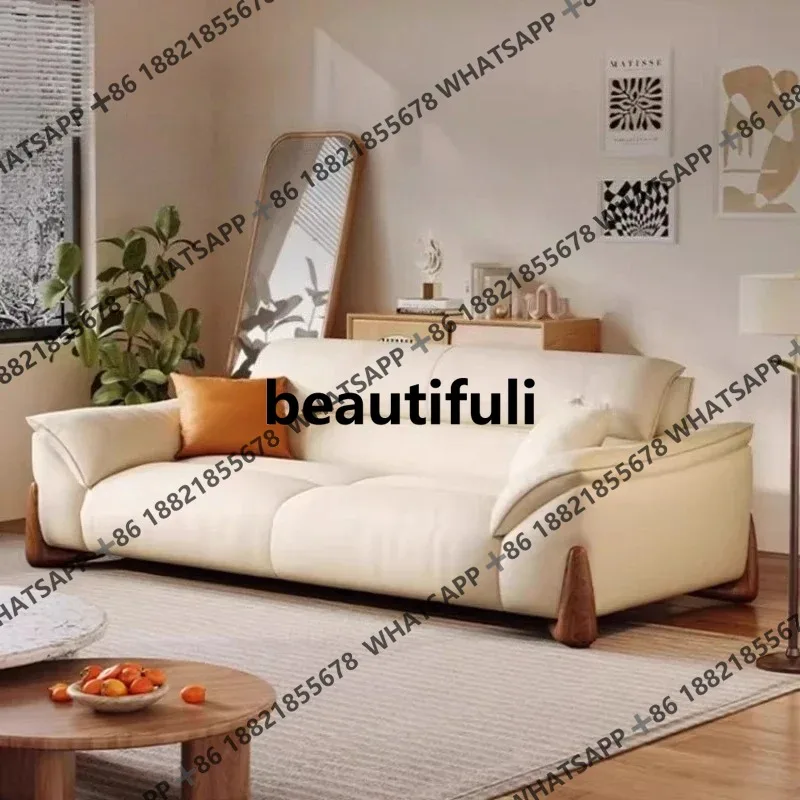 

Home Furniture Luxury I Shaped Sofa Couchs Simple Luxury Modern Comfortable Genuine Leather Living Room Sofas And Seating Couch