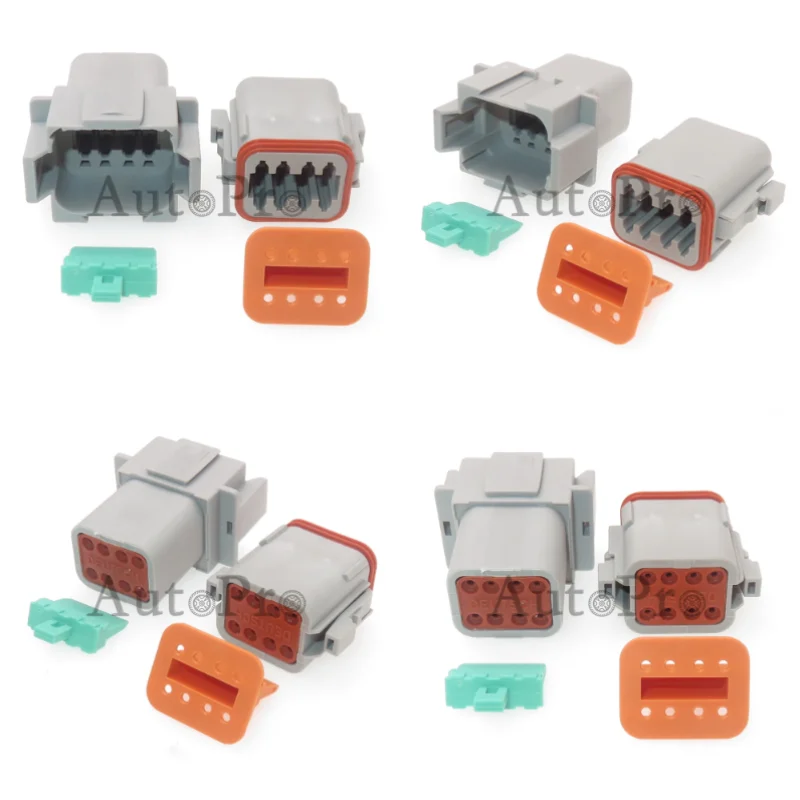 1 Set 8 Hole AC Assembly Car Running Light Electrical Connector Auto Parts DT06-8S DT04-8P Automobile Wiring Harness Socket