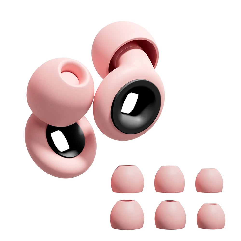 Ultra Soft Silicone Earplugs Noise Cancelling Reusable for Travel Work And Meditation Comfortable Block Ear Buds