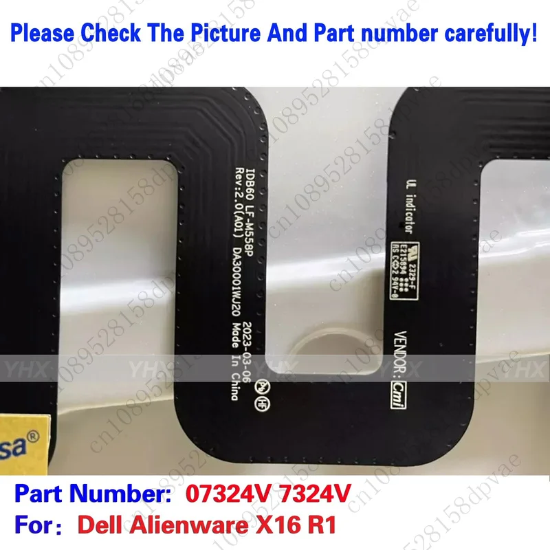 GYX Nowy kabel LCD IDP60 LF-M558P EDP do laptopa Dell Alienware X16 R1 NTS 07324V Szybka dostawa