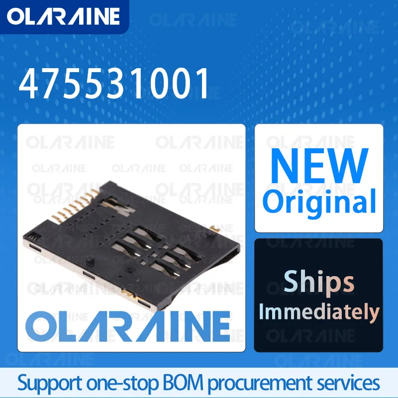 

20/50/100Pcs 475531001 100% brand new and original IC chip Memory card connector 8 Contact 500 mA