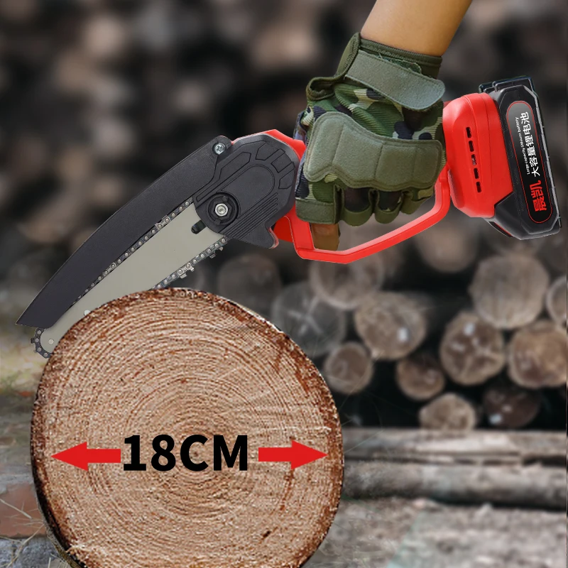 OEM 6 Inch Electric Chainsaw Cutting Concrete Cordless Lithium Battery Powered Mini Chain Saw Blade Chainsaw