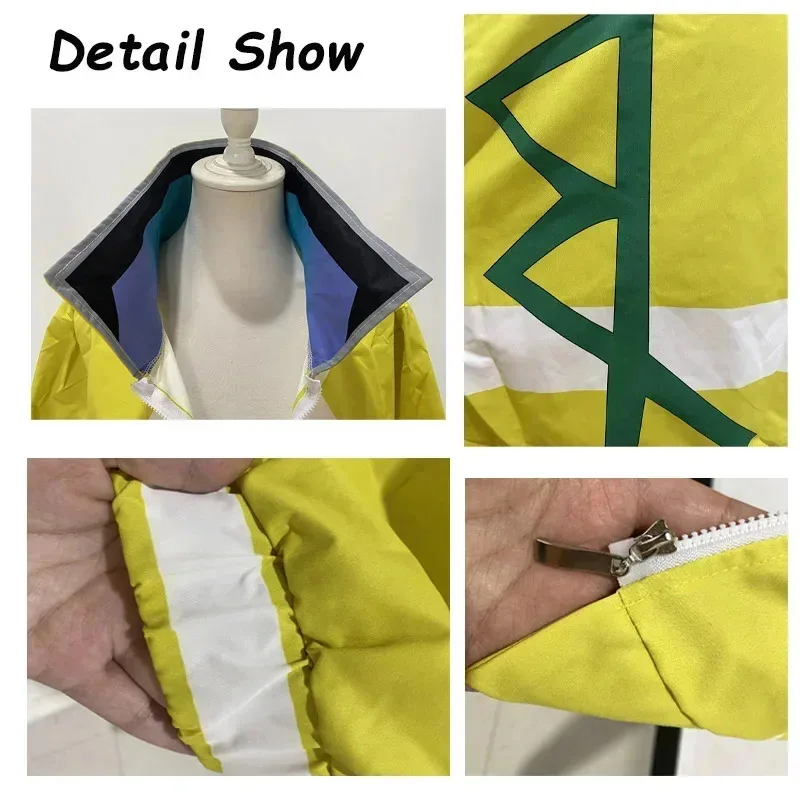 DY20Anime David Martinez Costume di Halloween Cyberpunk Edgerunners Costume Cosplay Colletto alla coreana Giacca con cappuccio Cerniera Punk Adulto Co