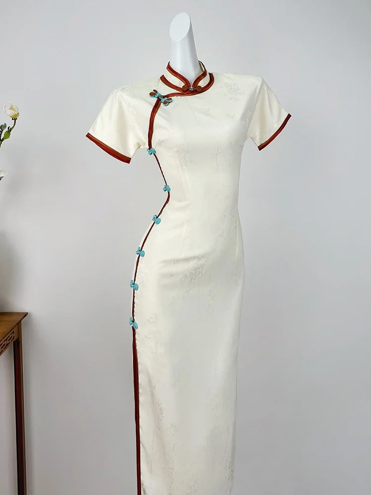 

DanYuPure Improved Daily Wear Ele Summer 2025 New Chinese Sle Young Girl Retro Republic of Chi Long Q...