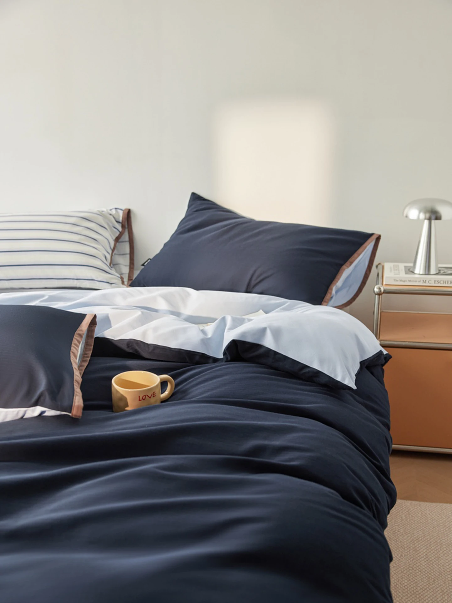 

Ретро-комплект постельного белья из чистого хлопка: пододеяльник и две наволочки, с цветочной вышивкой, в стиле колор-блок, прочный домашний текстиль