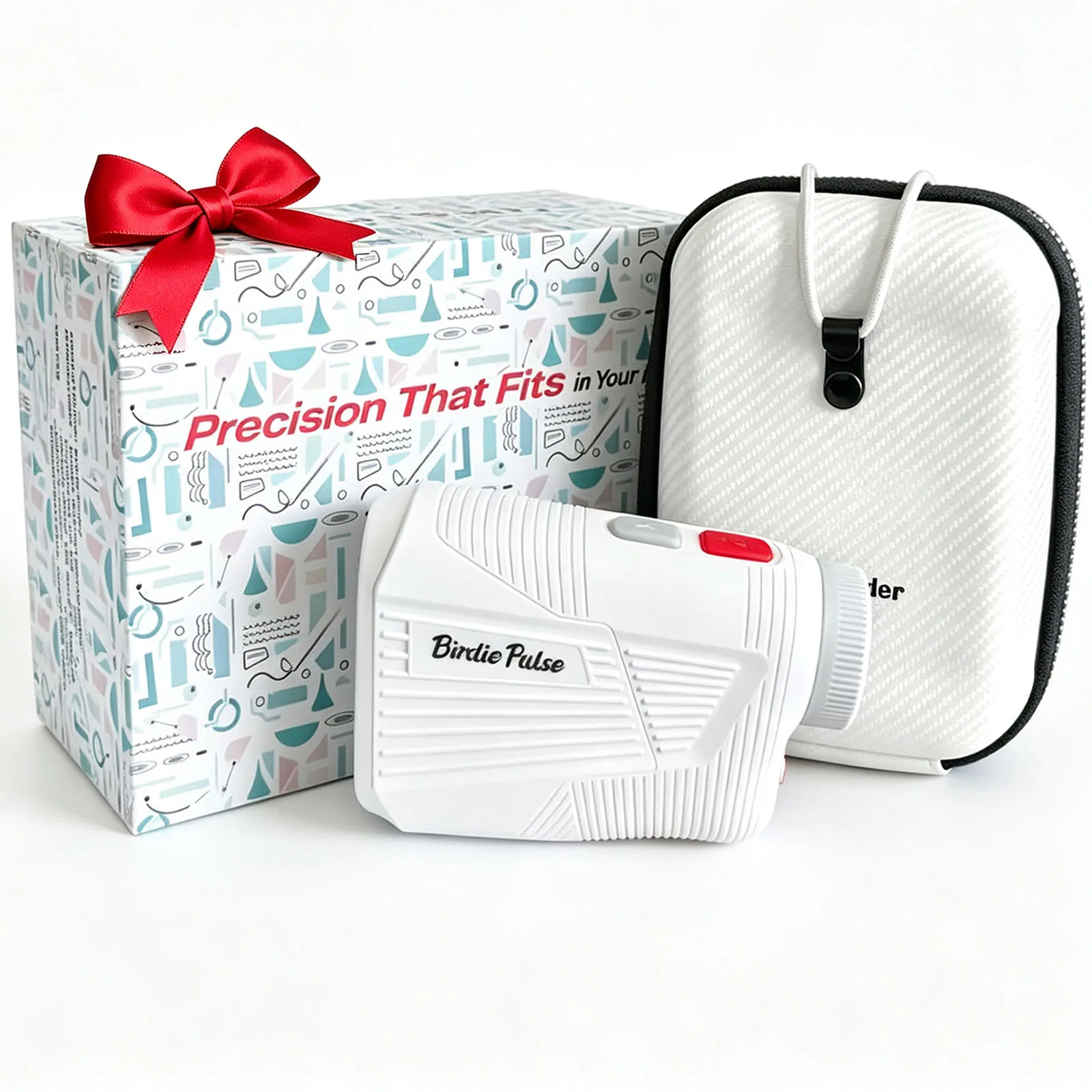 BirdiePulse1300Y Golf Rangefinder with Slope & Magnet, Premium‑Box Edition Powerful Magnet, HD LCD, 6-6.5X Magnification,Flag Locking Vibration,Rechargeable Golf Range Finde