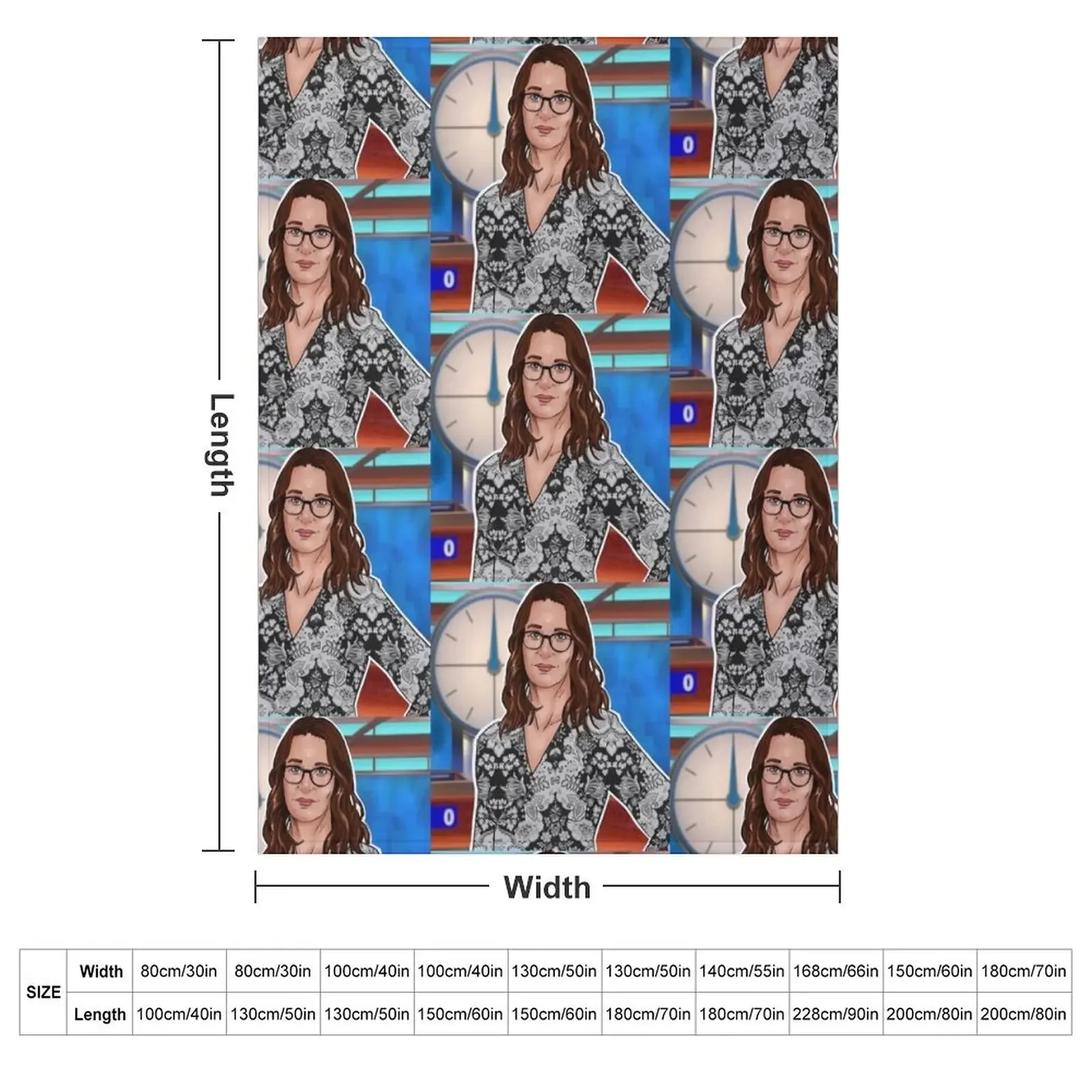 Celebrating the icons - Susie Dent from Countdown Throw Blanket Retros funny gift Bed Fashionable Sofa Throw Blankets