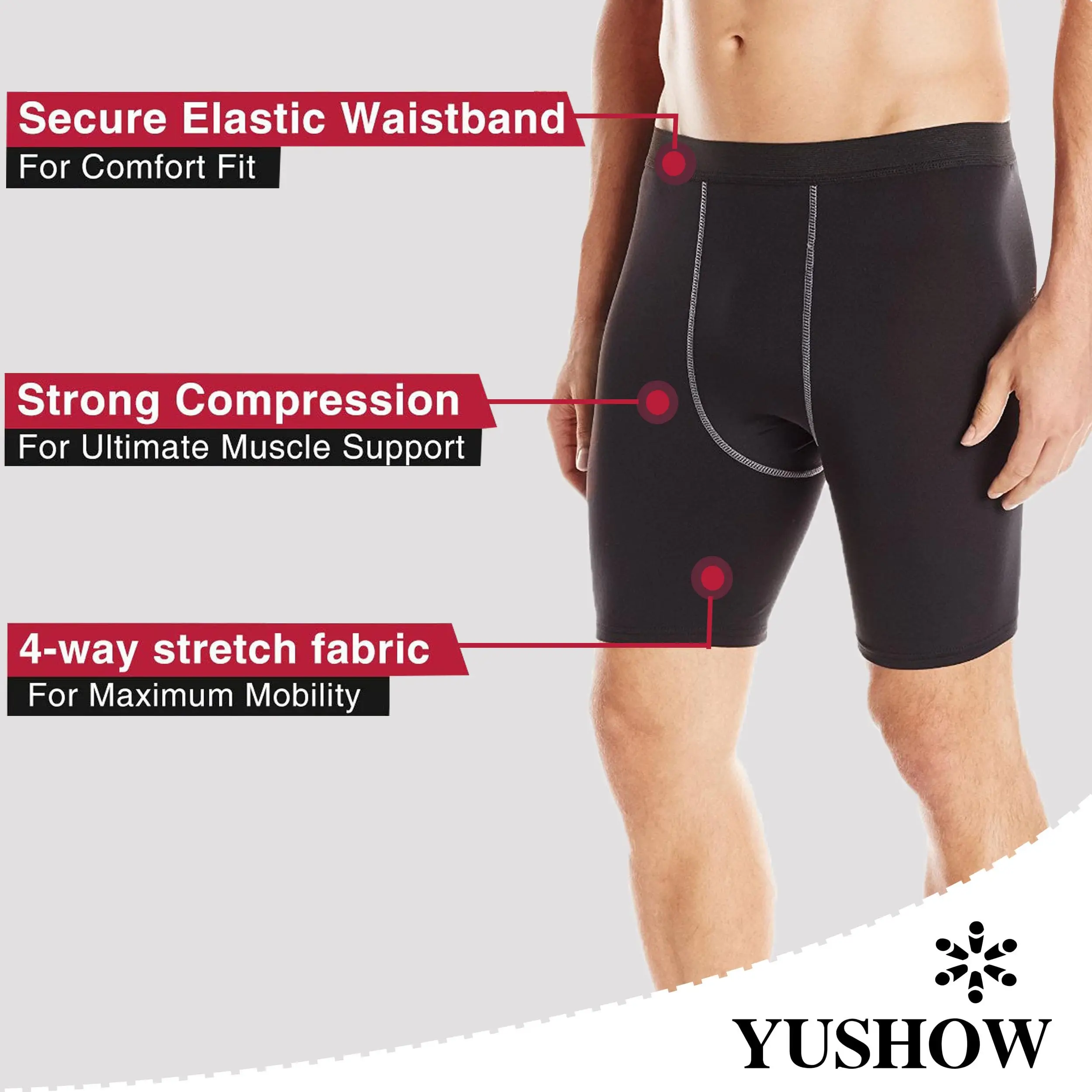 

Mens Sports Leggings Gym Sportswear Shorts Fitness Compression Tights Underwear Athletic Running Training Boxers Shorts M-XL