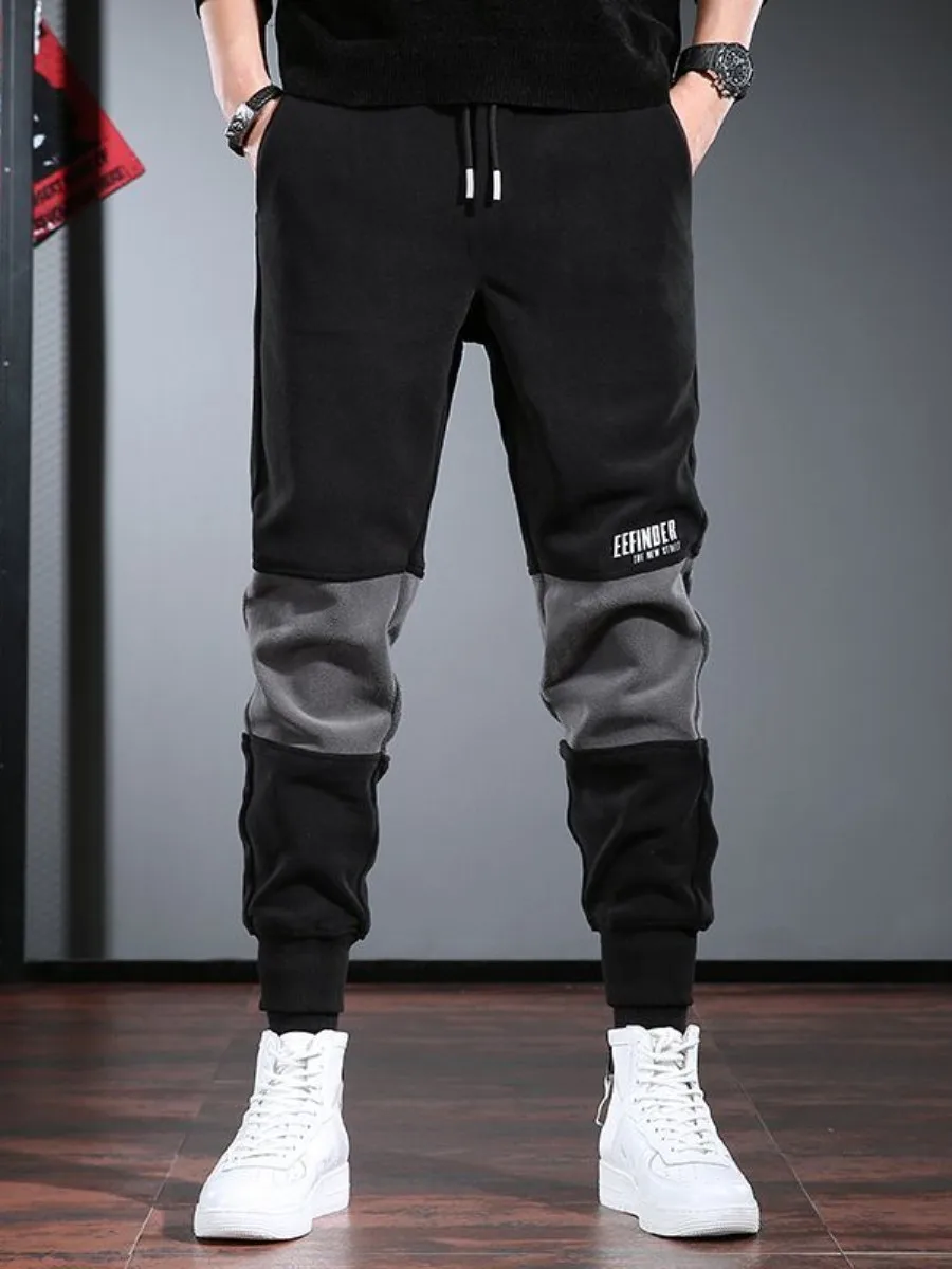 

Весенние повседневные брюки, мужские спортивные свободные спортивные штаны большого размера, студенческая корейская версия, модные длинные брюки с манжетами Harlan, мужская одежда