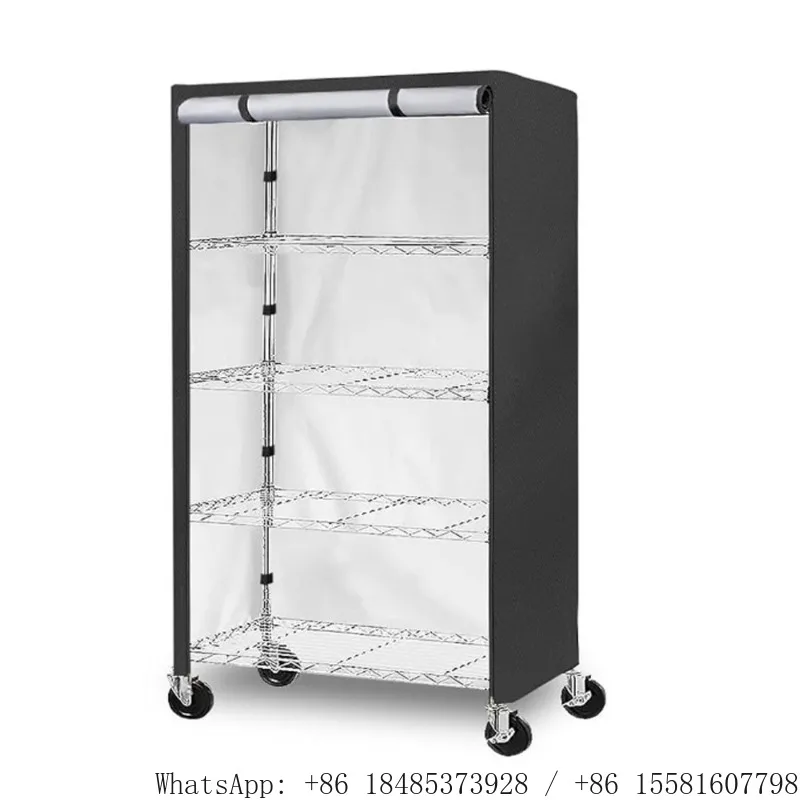 Dustproof Waterproof Storage Rack Protective Cover Oxford Cloth Cover for Multi-layer Kitchen Storage Shelf Household Organizer