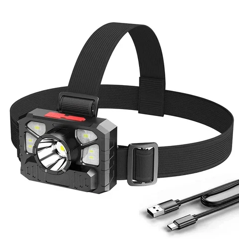 LED COB Headlamp Rechargeable USB 300LM Camping Outdoor Torch Flashlight Headlight IPX4 Fishing Work Light Lamp