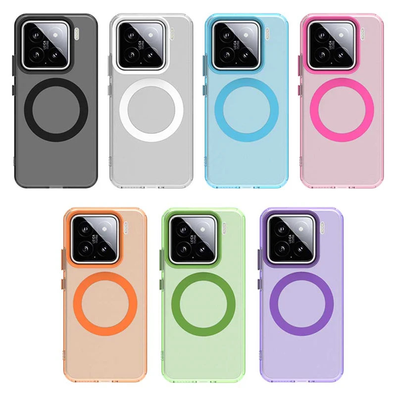 For Xiaomi 15 Case Cover Xiaomi Mi 15 Capa Shockproof Bumper Transparent Colour Magnetic Matte Clear Fundas Xiaomi 15 Xiaomi15