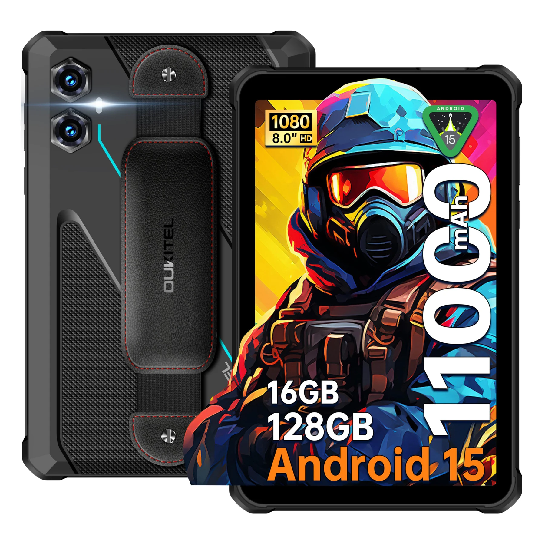 

Oukitel RT3 PLUS 11000 мАч Защищенный планшет, 8.0-дюймовый HD-дисплей, 16 ГБ (4+12) + 128 ГБ, Android 15.0, 16 МП