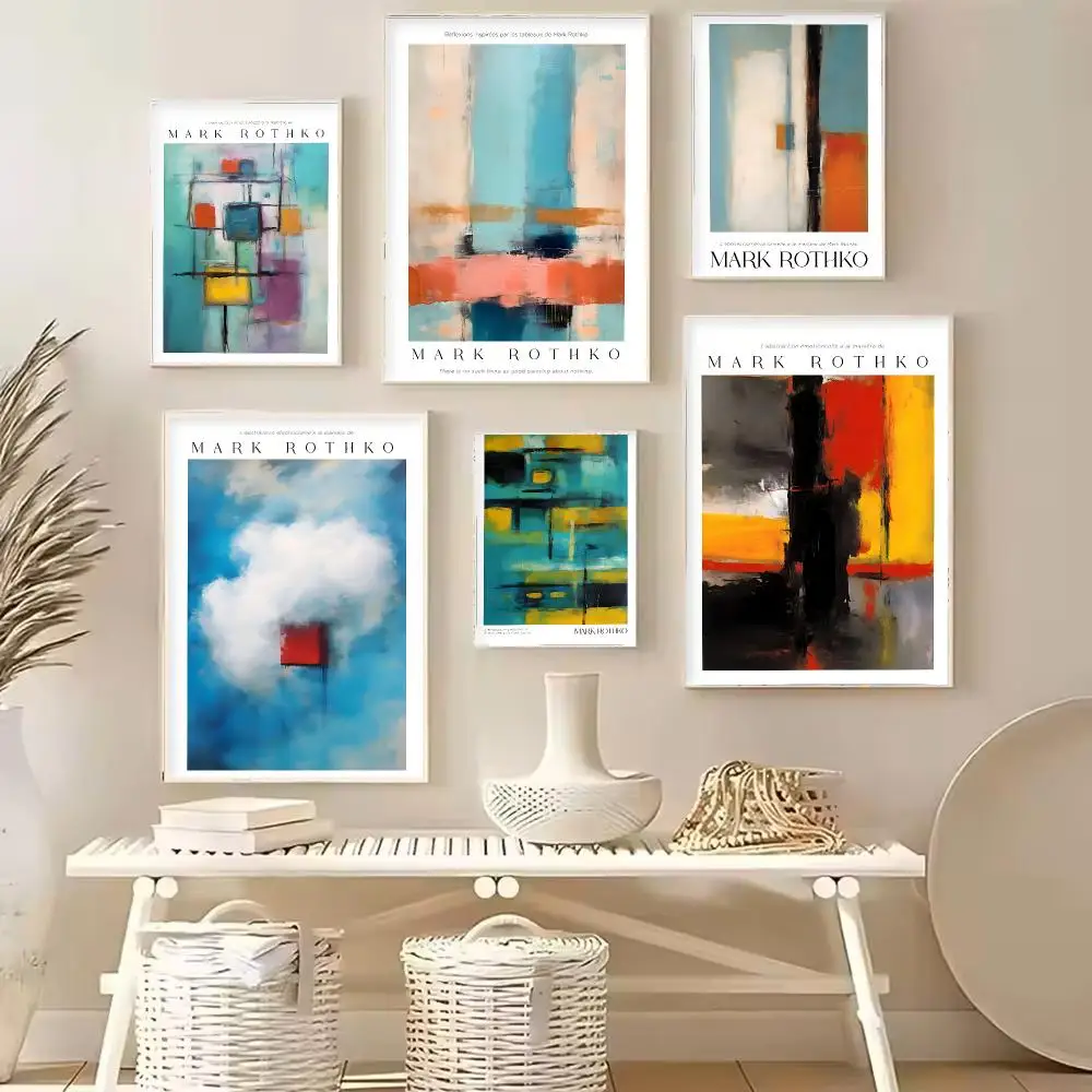 Famous paintings by Mark Rothko Painting Calligraphy Stylish Canvas Poster Wall Art for Home Decor Gift