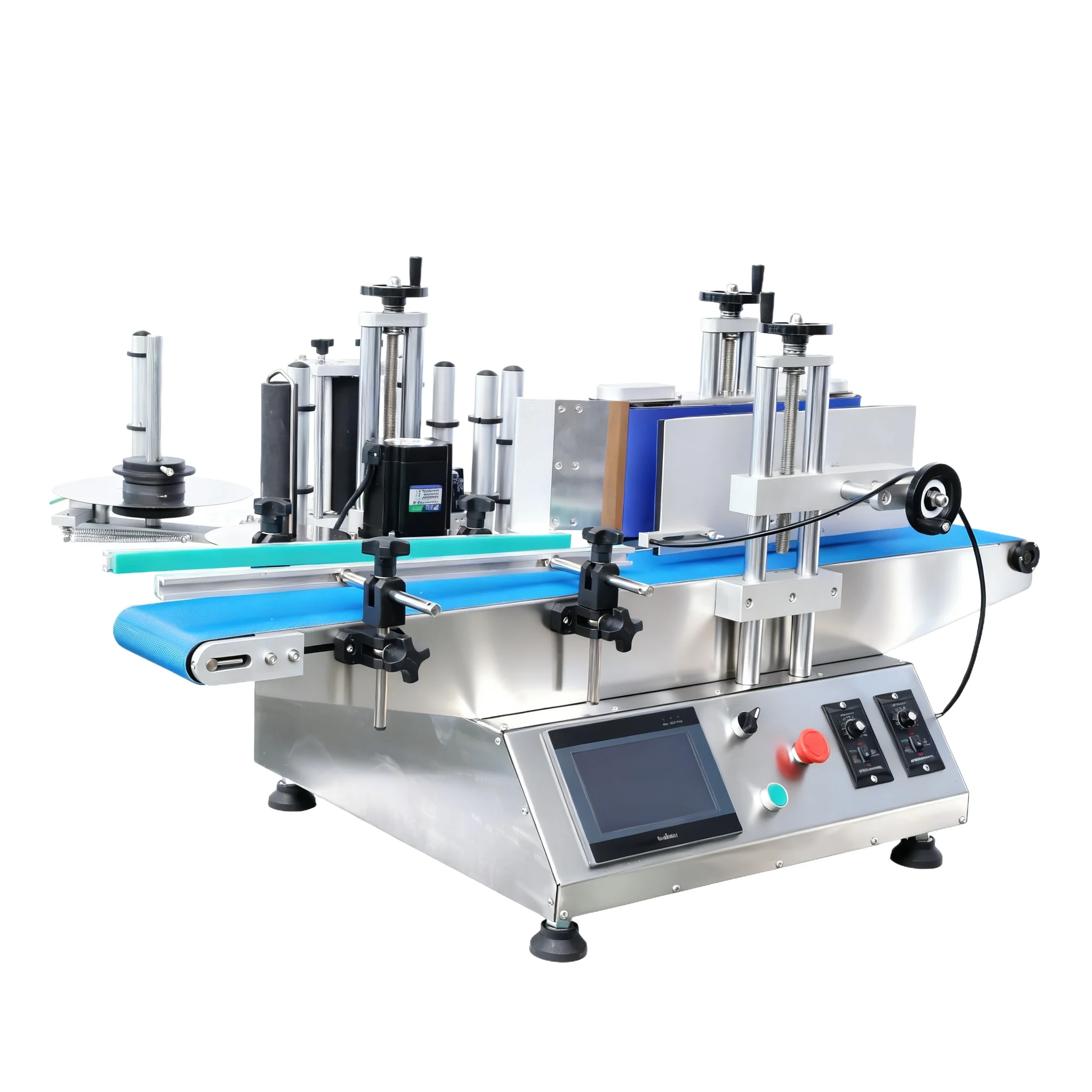 Auto Labeling Machine For Round Bottles Desktop Labeling Machine Plastic Glass Bottles Round Small Labeling Machine
