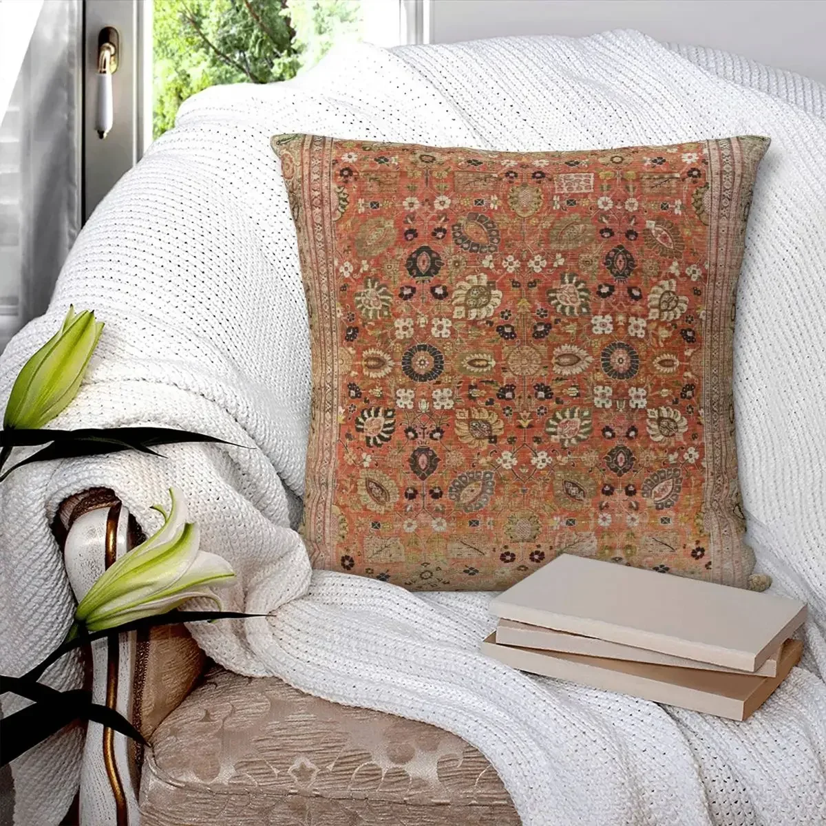 Antique Persian Square Pillowcase Pillow Cover Polyester Cushion Decor Comfort Throw Pillow for Home Car