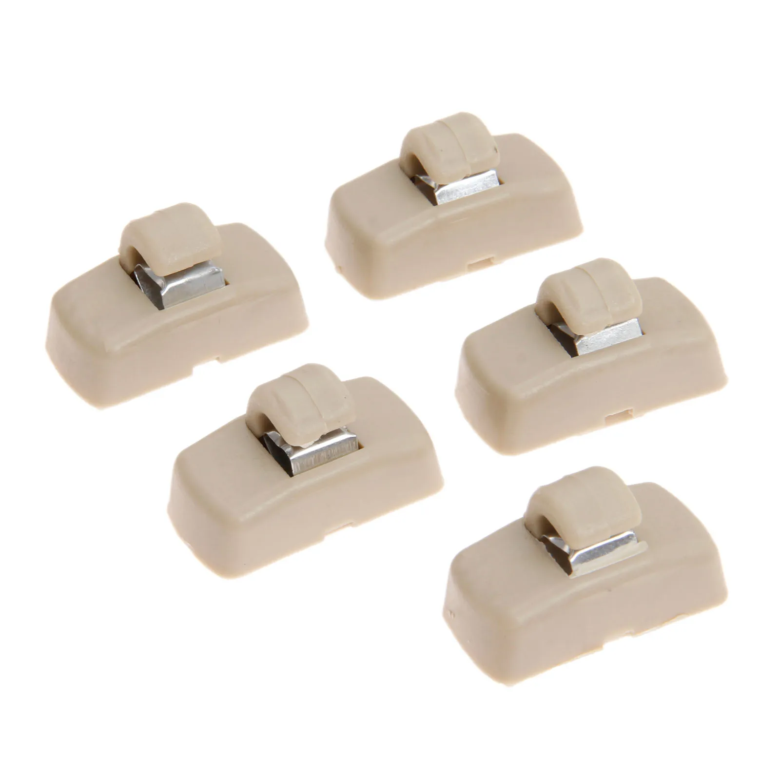 5PCS Sun-shading Board Bracket Hanger Holder Sun Visor Hook Clips 443857562B Fit for Audi A2 A3 A4 B6 A5 Cabriolet Beige