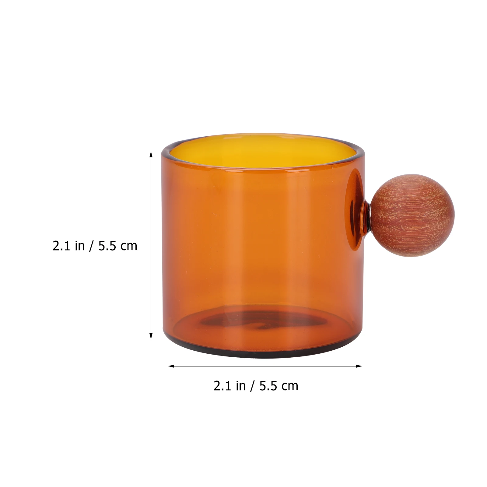 

Glass Wooden Ball Cup Water Cups Coffee Cute Mug Drinking Tumbler Mugs Reusable