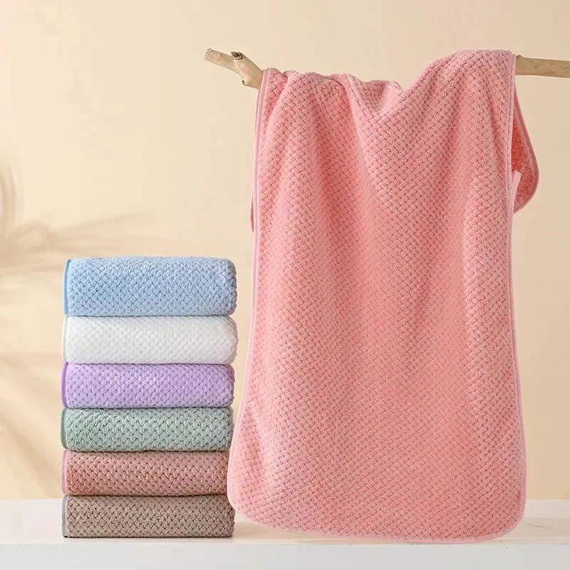 TILONDEX 35x75CM Waffle Weave Coral Fleece Towel Ultra Absorbent Quick Dry Hand Towel for Home Bath Kitchen