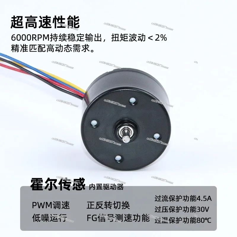 

DC Brushless Motor 12V 24V High Speed Micro Motor with Hall Sensor Adjustable Speed Silent 3525