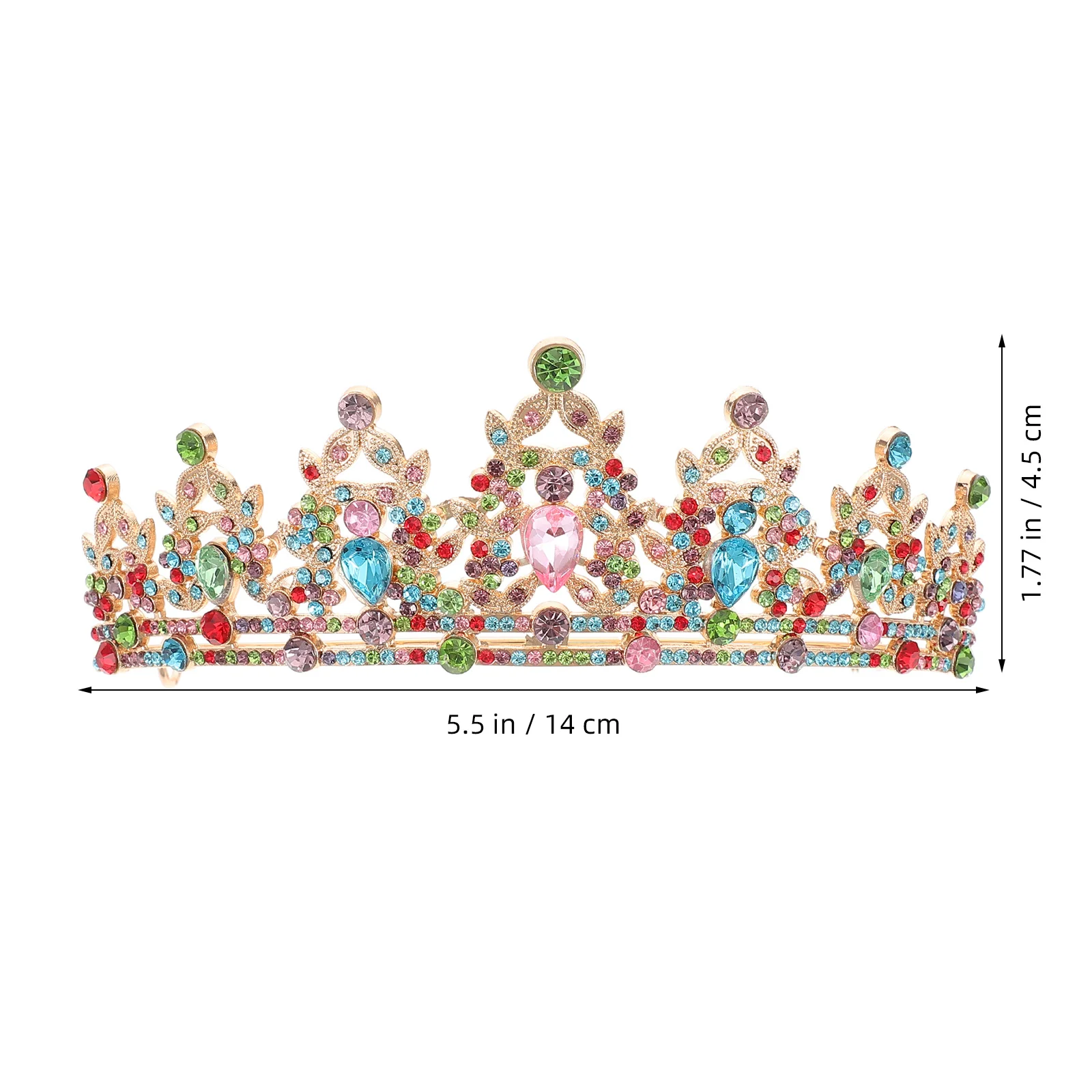 إكسسوار شعر على شكل تاج الأميرة المينا للنساء والفتيات وأعياد الميلاد والرقص وحفلات الزفاف وحفلات الزفاف وحجر الراين وغطاء رأس أنيق #5