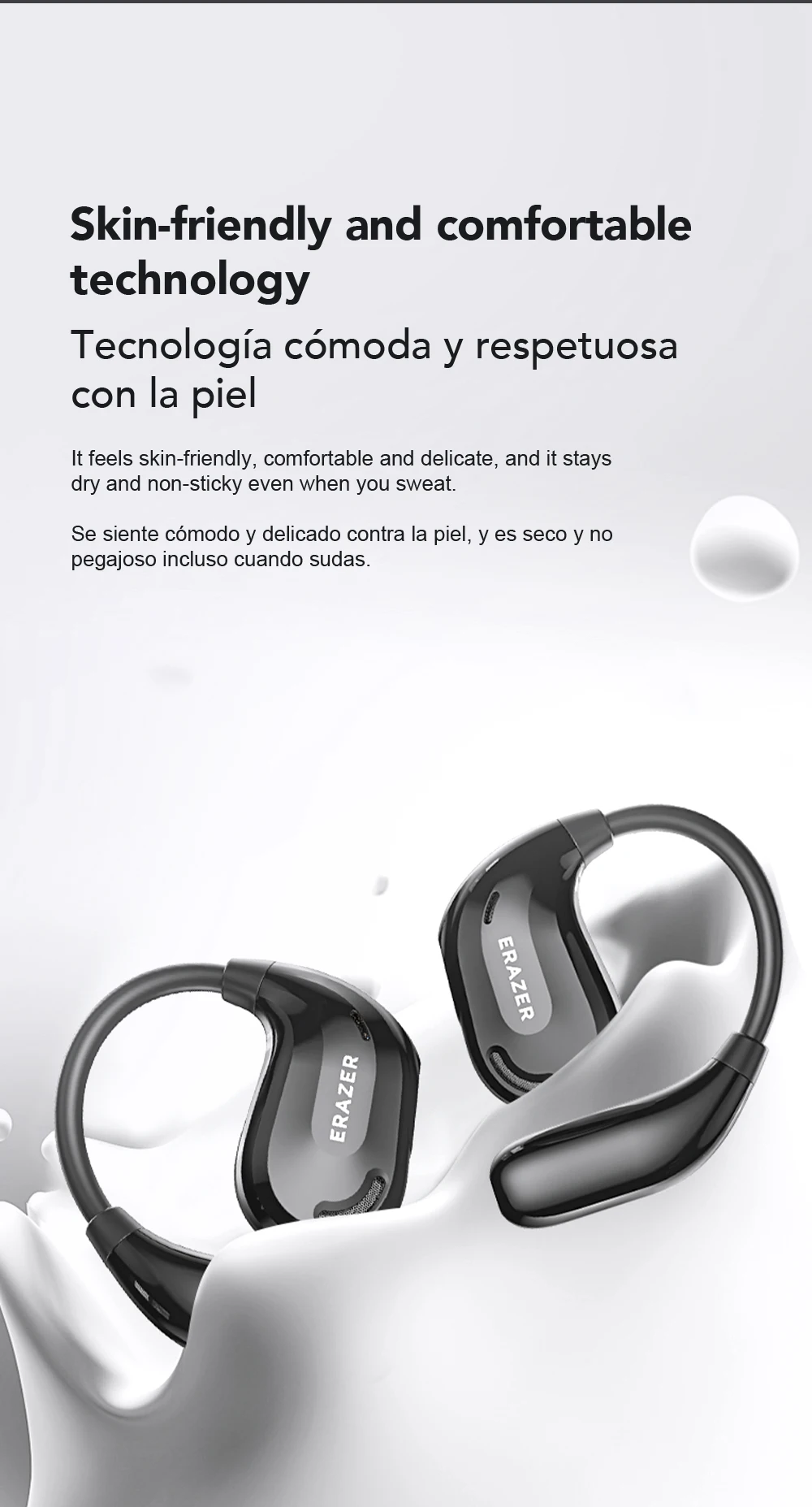 ERAZER XT66PRO Bluetooth-Kopfhörer ASMR-Headsets DIY APP KI-Übersetzer-Ohrhörer Kabellose Kopfhörer 13 Stunden Lange Akkulaufzeit mit Display – Detail 8