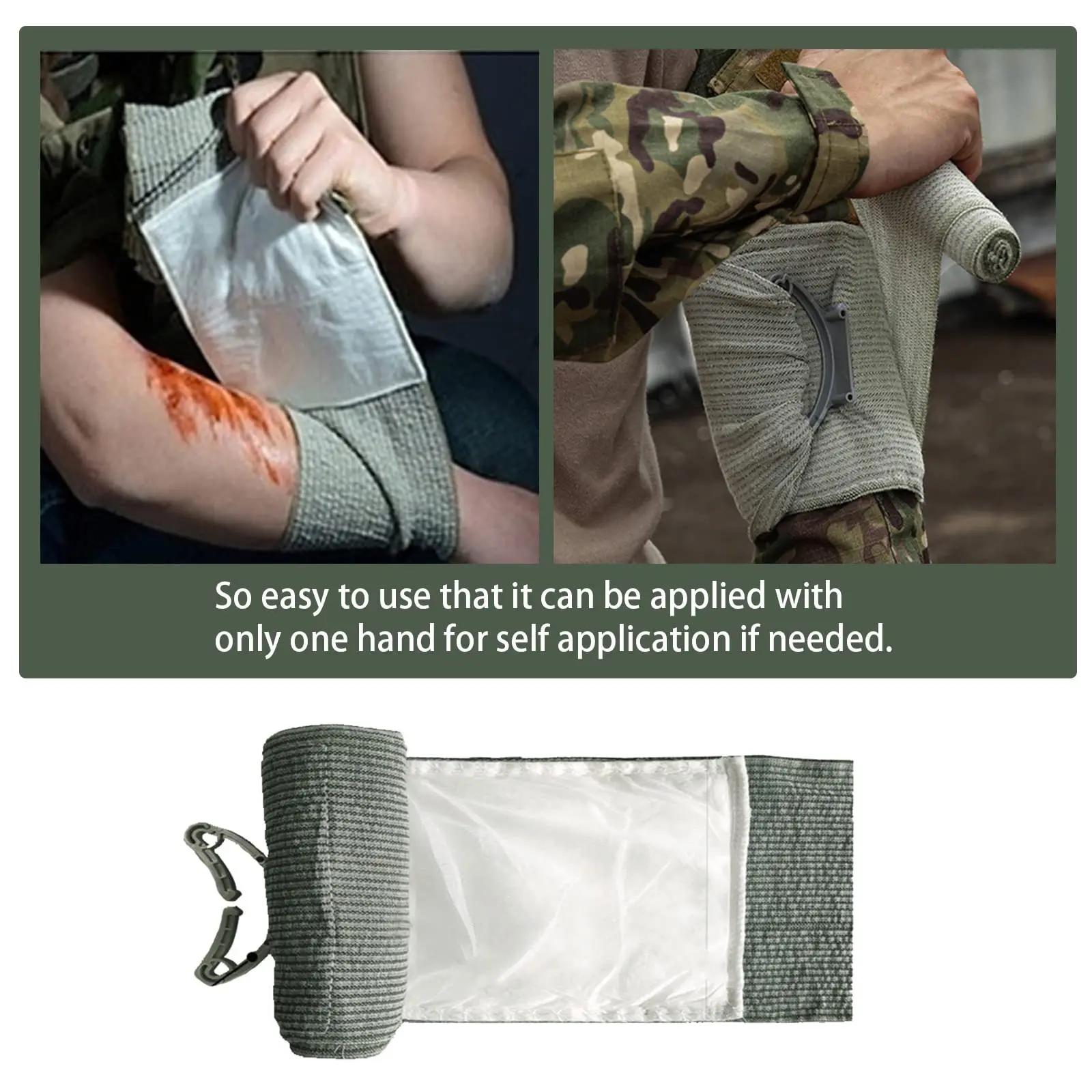 Rhino 6in New Israeli Battle Dressing, 6-inch Compression Bandage Israeli  Emergency Bandage