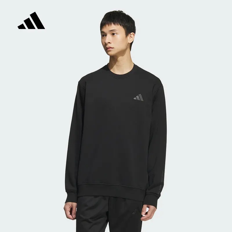 adidas Hidden Zip Training Crew Pocket Secure Storage Gym Minimalist Daily SweatshirtKB5204 1PCS