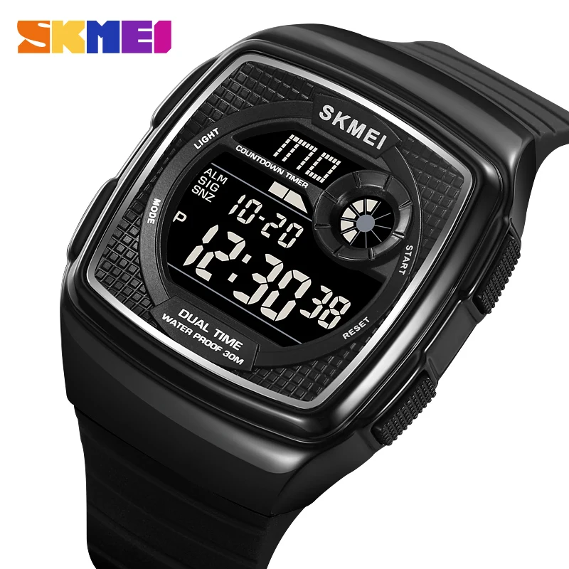 SKMEI 2208 reloj hombre Digital Movement Countdown Sport Watches Mens Casual Back Light Waterproof Stopwatch Alarm Wristwatch