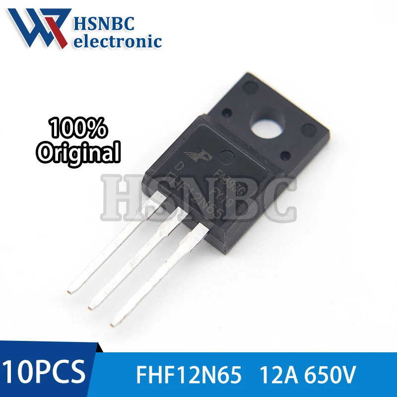 10PCS FHF12N65 12N65 FHF12N65D TO-220F 650V 12A N-channel Power MOSFET Transistor 100% New Original