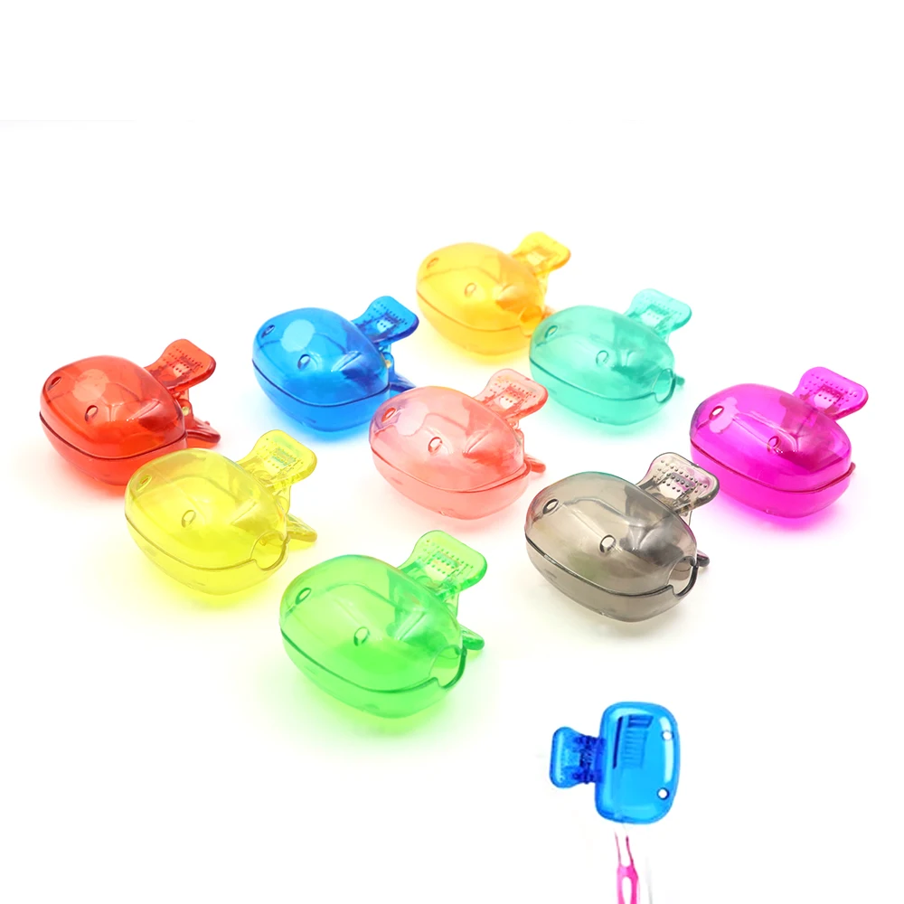 Bulk Travel Toothbrush Head Covers Toothbrush Protector Cap Brush Pod Case Protective Portable Plastic Clip For Household Travel