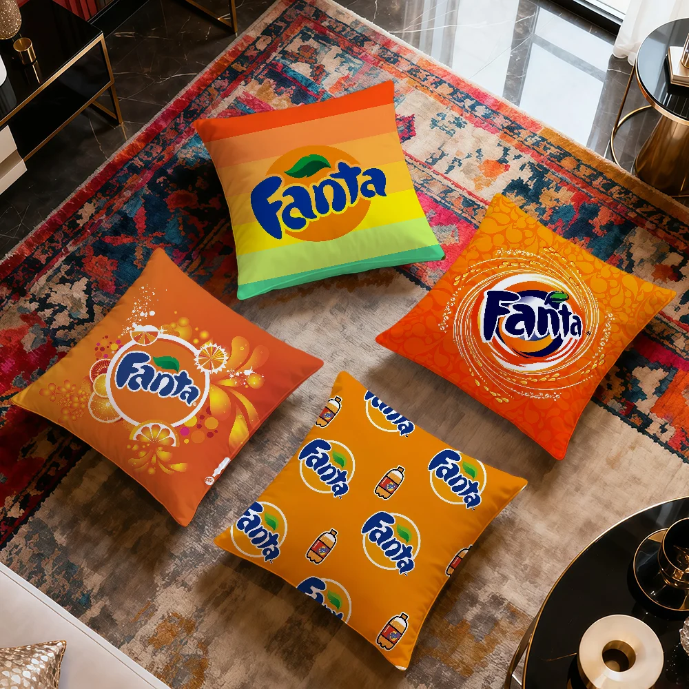 Funda de almohada suave y cómoda de marca para sofá, bebidas naranjas, siesta, sala de estar, fiesta de F-FantaS, decoración de moda para mascotas, funda de almohada