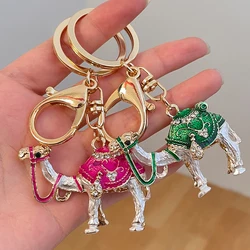 2024 New Camel KeyChain Luxury Rhinestone Crystal Car Key Ring Dubai Souvenir Gift