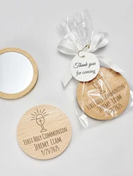 Personalized Communion Favors Custom Wooden Pocket Mirrors Communion Gifts for Guests