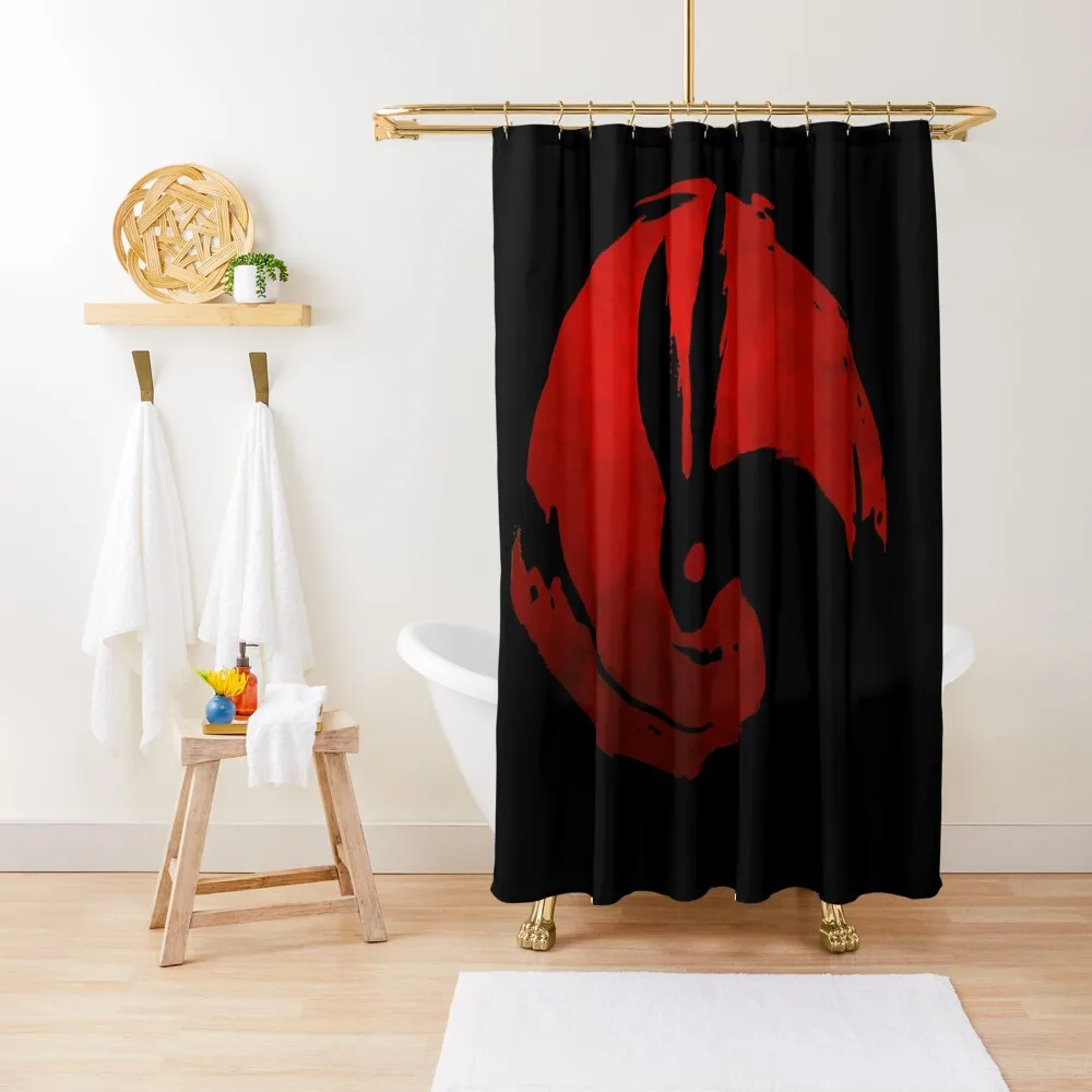 

Rabbit Moon - Red and Black Variant Shower Curtain Shower For Bathroom Set Shower Bath Bathtub Sets For Bathroom Curtain