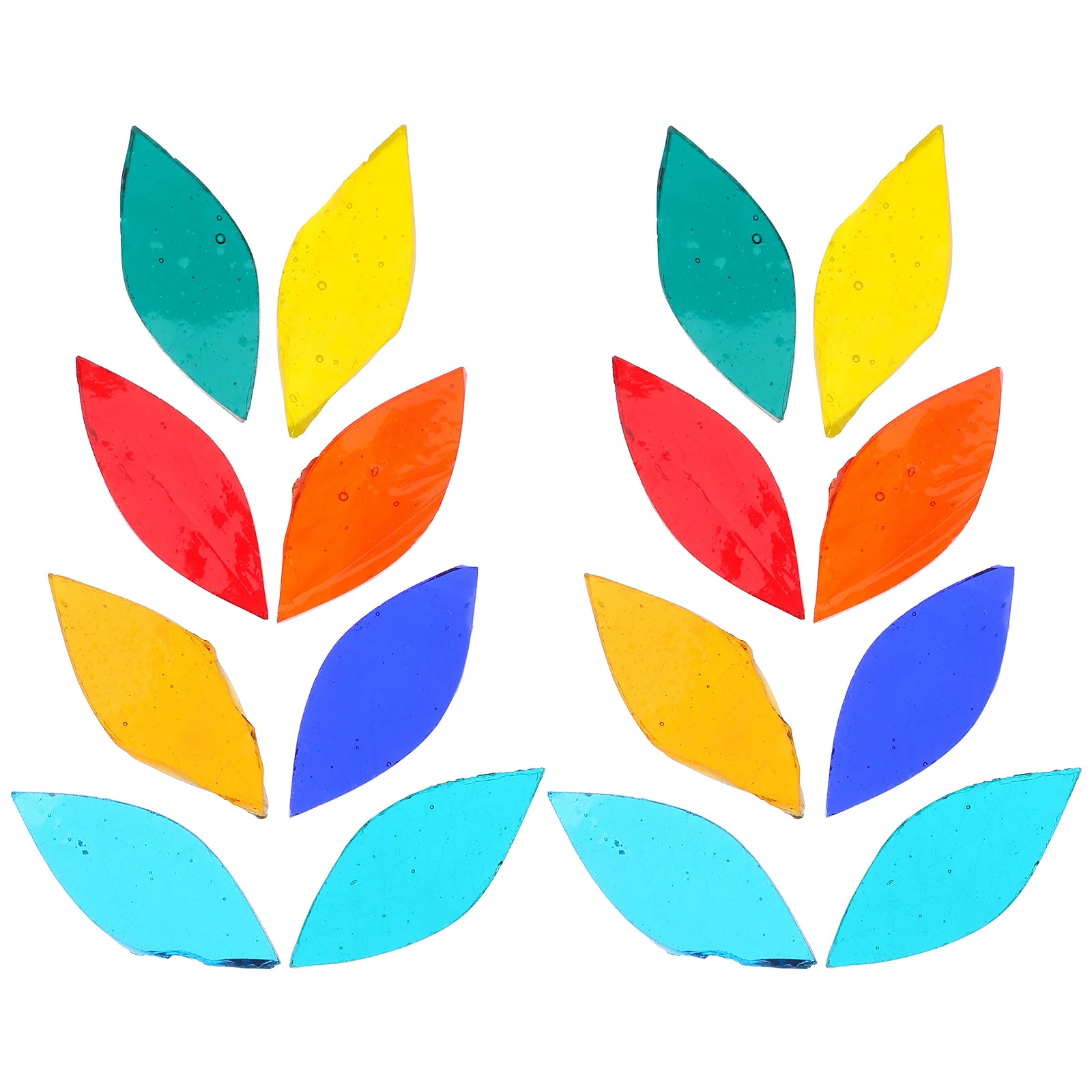 

1Set Leaf Tiles Mosaic for DIY Crafts Glass Pieces for Mosaic Art Stained Glass Projects Decorative Leaf Shaped Tiles