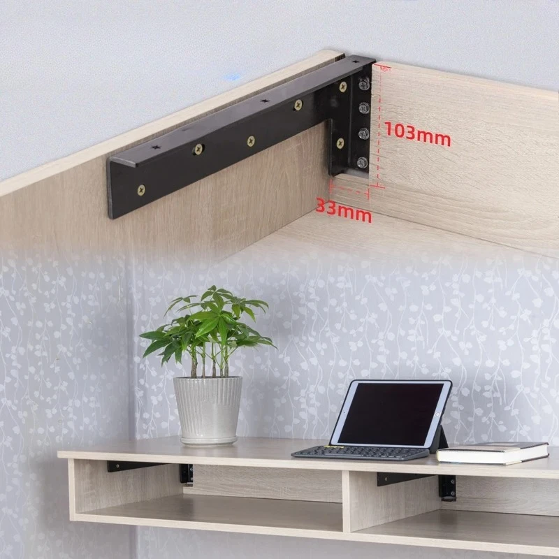 

Heavy Duty Hidden Floating TV Bracket Wall Mounted Bathroom Cabinet & Desk Drawer Support Invisible Fixing Kit