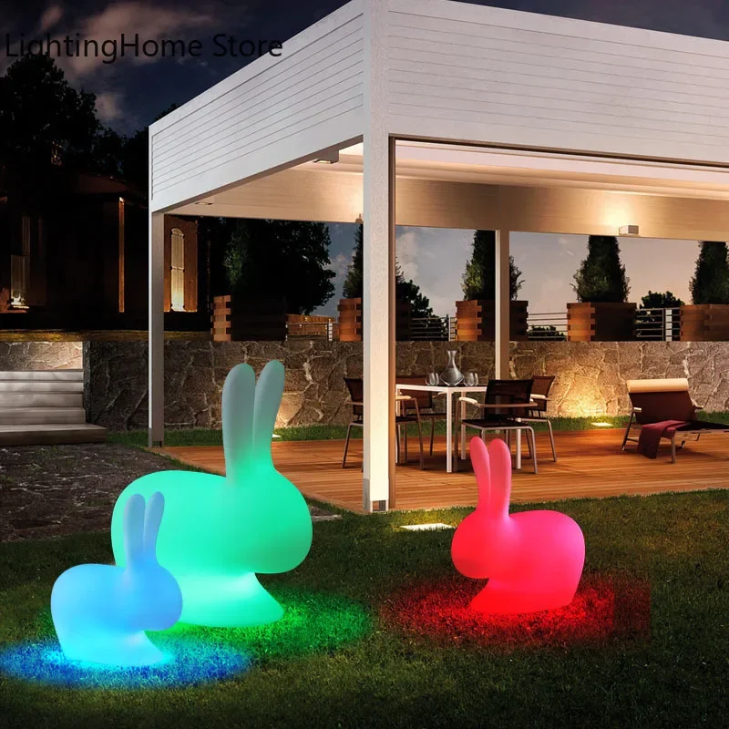 

Rabbit Lamp LED Illuminated Remote Control Dimming Chargeable Outdoor Light Holiday Gift Children's Room Decoration Night Light