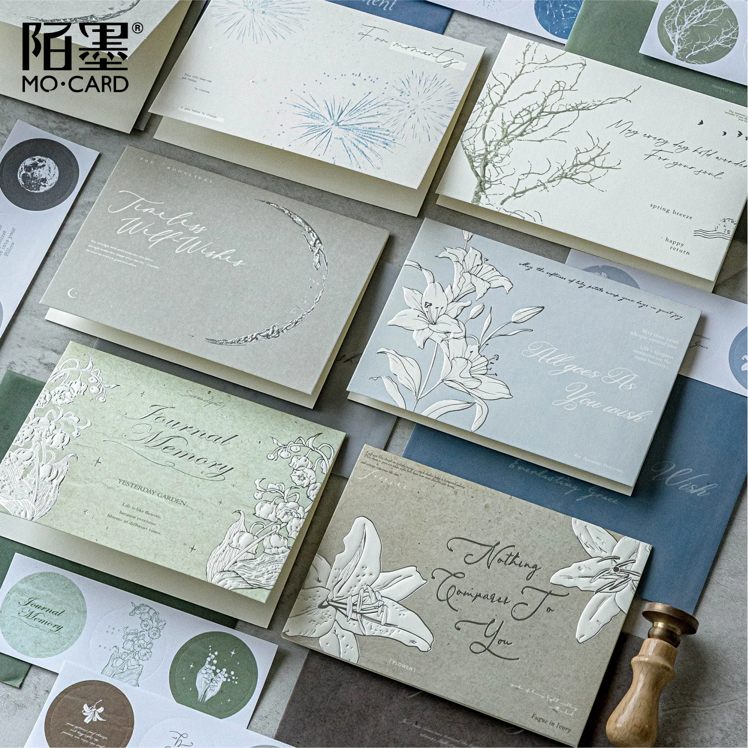 

2 Set Aesthetic Greeting Card Paper Envelopes Minimalist Design Philosophical Quotes Perfect Writing Set for Thoughtful Messages