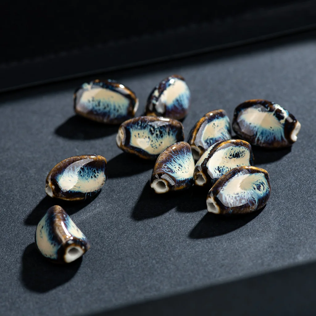 20#10pcs Irregular Shape Ceramic Beads Special Material Bohemia Jewelry DIY Necklace Making Wholesale Vintage accessories #XN149