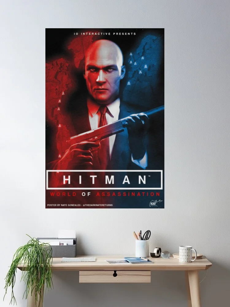 Hitman Movie Art Print Canvas Poster, Living Room Decor, Home Wall Picture