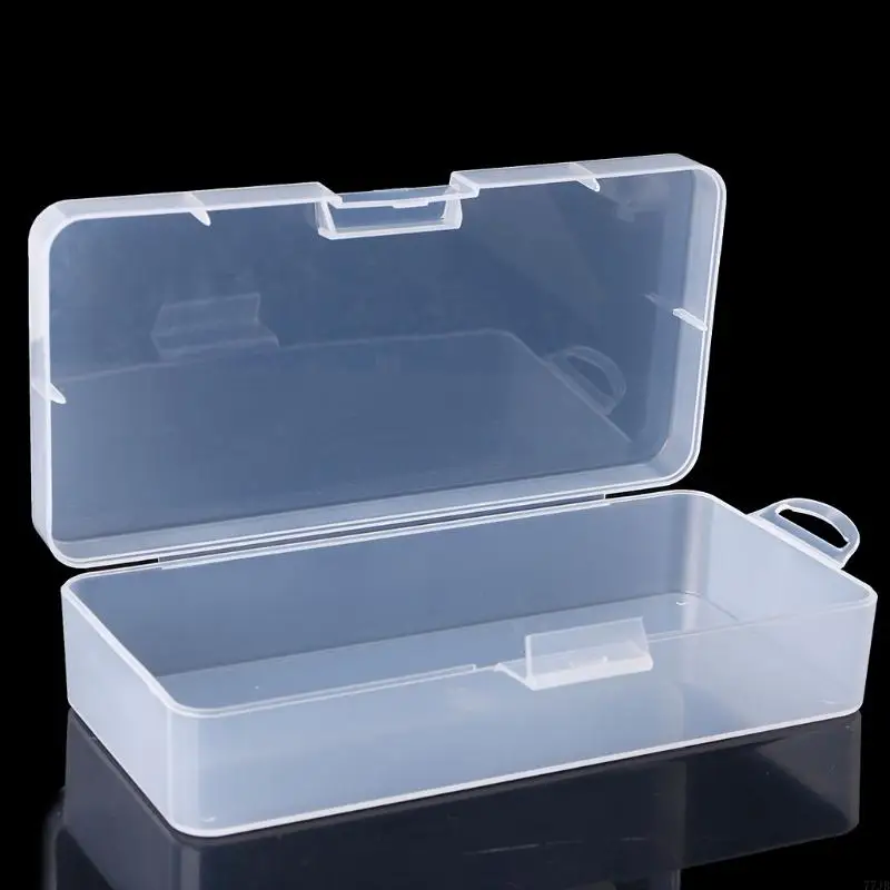 

77JB Rectangular Plastic Clear Storage Box Jewelry Parts Container for Case