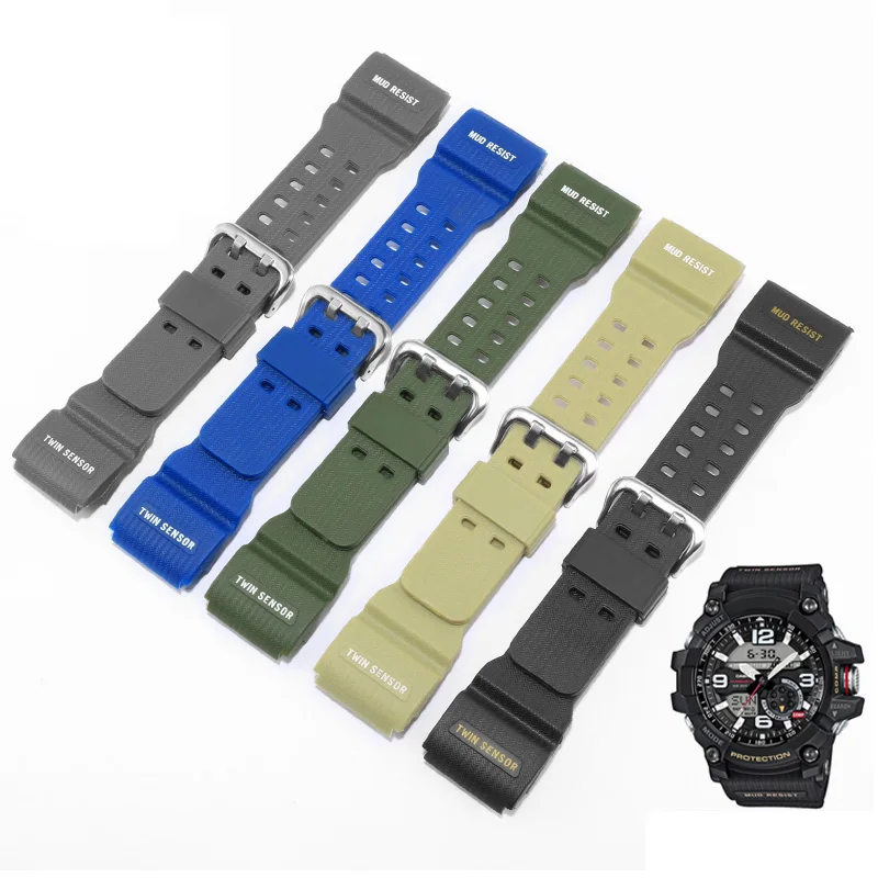 CICIDD Selected Silicone Watchband Suitable For Casio G-SHOCK Little Mud King Watch Strap GG-1000/GWG-100 Rubber Men and Women